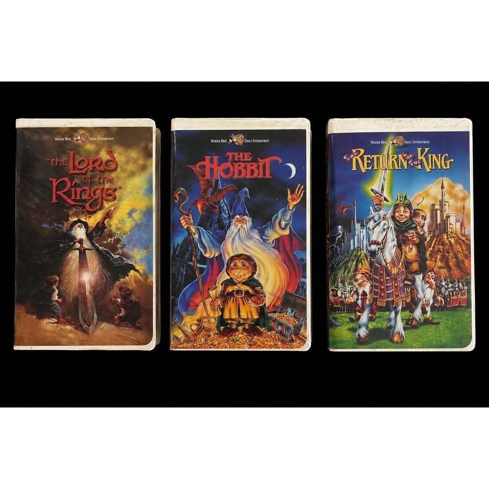 Lord Of The Rings Hobbit Return Of The King VHS Lot Animated Tolkien WB Classics